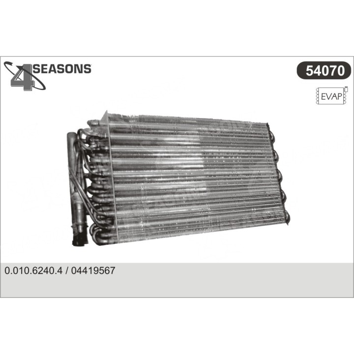 54070  EVAPORATOR DEUTZ AGROTRON MK1 / MK2