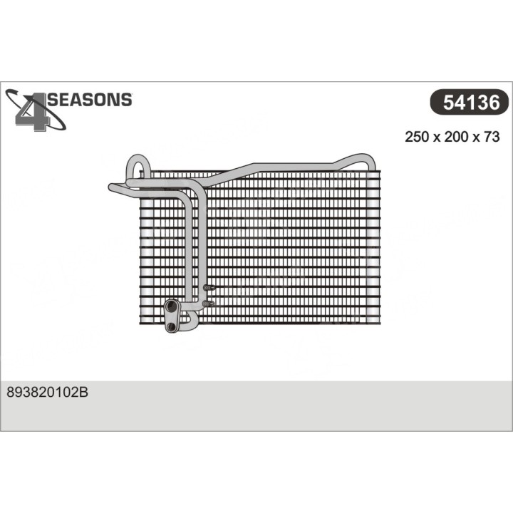 54136  EVAPORATOR AUDI 80