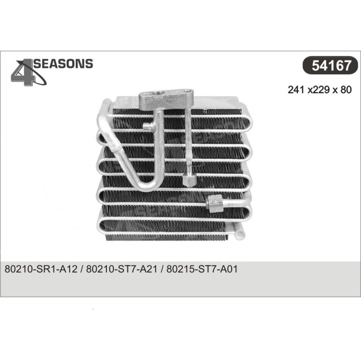 54167  EVAPORATOR HONDA CIVIC 94-97