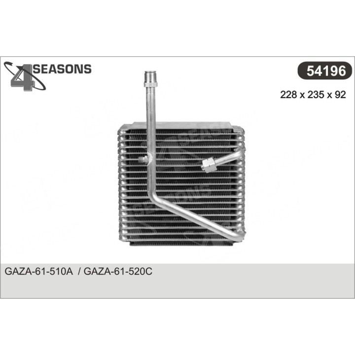 54196  EVAPORATOR MAZDA 626 93-97