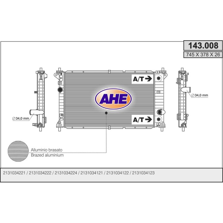 143008  RAD SSANGYONG Korando III 2.0XDi +/-AC M/AT 11-16