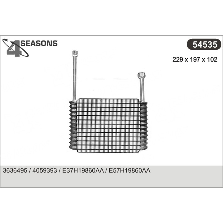 54535  EVAPORATOR FORD TRUCKS/MAZDA