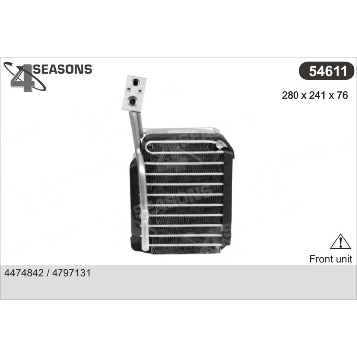 54611  EVAPORATOR CHRYSLER VOYAGER/DODGE-PLYMOUTH &TRUCKS