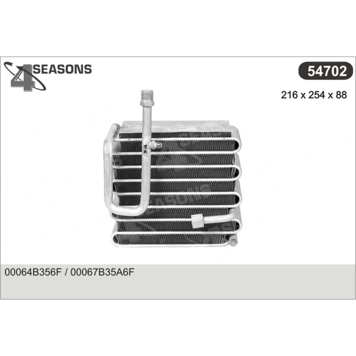 54702  EVAPORATOR  MAZDA 323