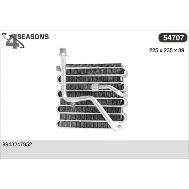 54707  EVAPORATOR OPEL FRONTERA/ISUZU