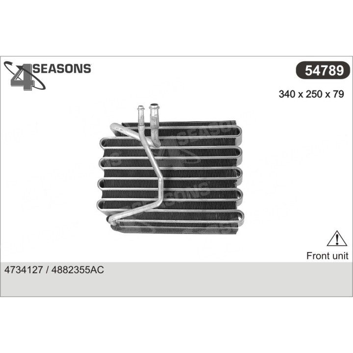 54789  EVAPORATOR CHRYSLER VOYAGER II/PLYMOUTH/DODGE