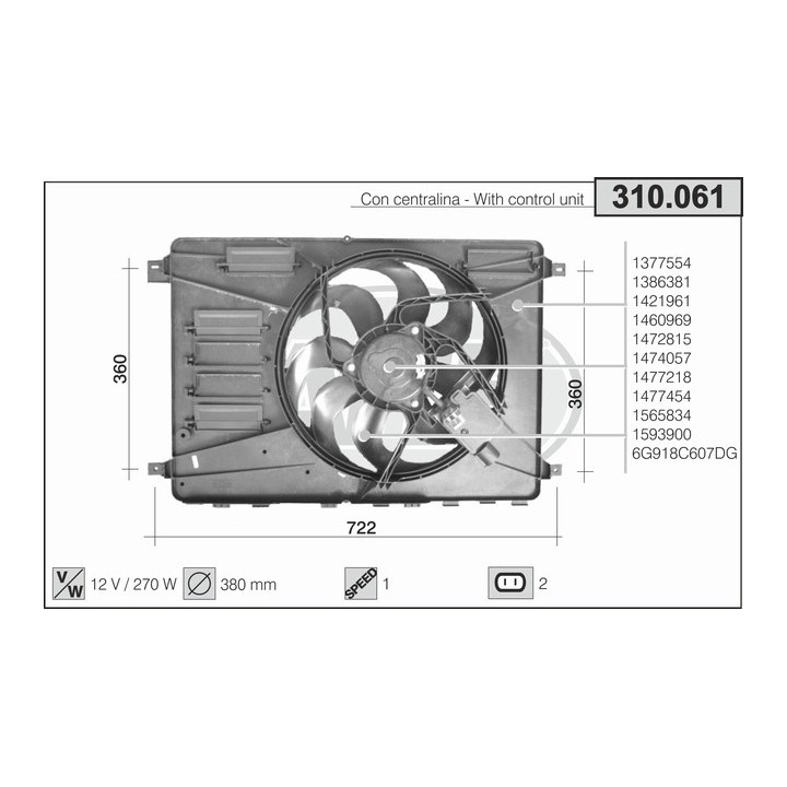 310061S  FORD Mondeo IV 2.0 TDCi - 2.2 TDCi (SIN CENTRALITA