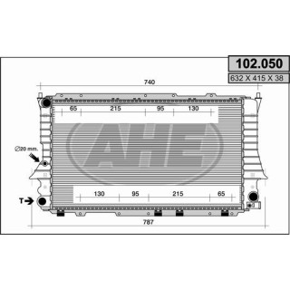 102050  Rad. AUDI 100 IV 2.8 +/-AC 90-92