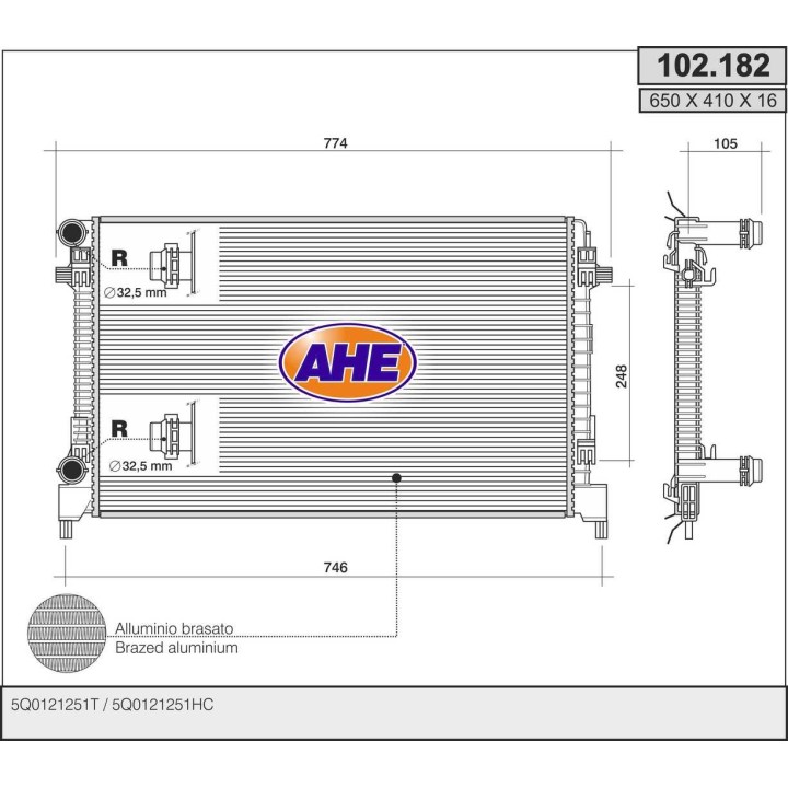 102182  SEAT Leon (5F1) / SKODA Fabia (NJ3) / Octavia (5E3