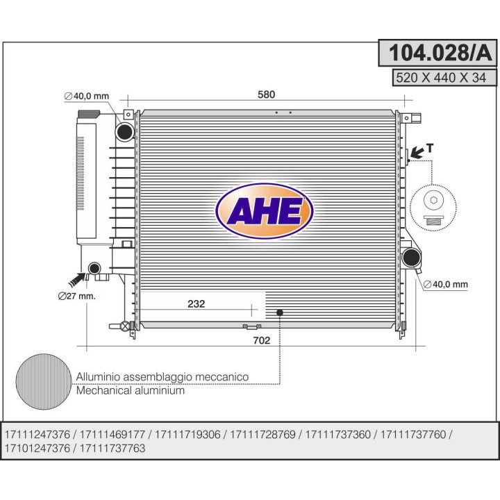 104028/A  BMW 518 - 520 - 525 (E34)