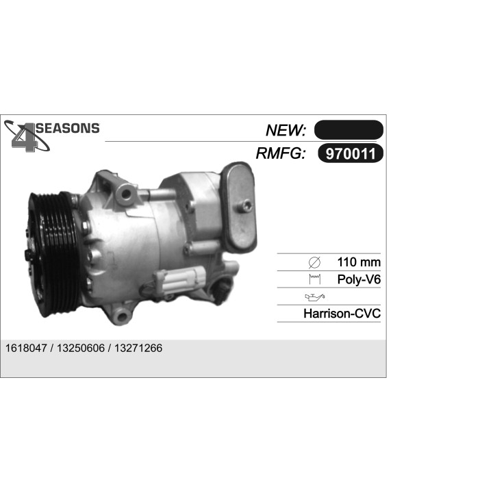 970011  CMP  OPEL Astra J / Meriva B 1.3 CDTi/1.7 CDTi