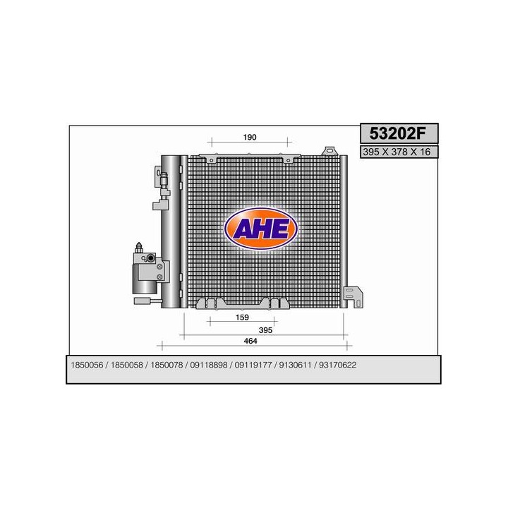 53202F  COND OPEL Astra G 1.7 Diesel-1.7 TD-1.7 Tdi-2.0 D