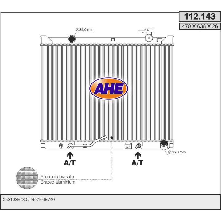 112143  RAD KIA SORENTO 2.5CRDI AT+/-AC 08.06-