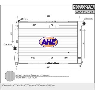 107027/A  DAEWOO-CHEVROLET Aveo (T200, T250)  / Kalos 1.4 16