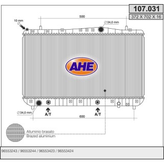 107031  DAEWOO-CHEVROLET Lacetti (J200) 1.4 - 1.6 - 1.8 /