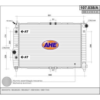 107038/A  DAEWOO-CHEVROLET  Aveo (T200) 1.4 i  - 1.5 i / Kal