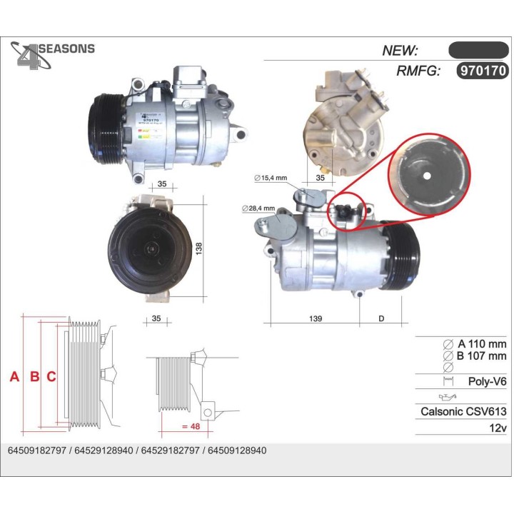 970170  CMP  BMW E83 X3 1.8d - 2.0d   03.07-12.11