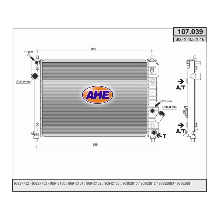 107039  DAEWOO-CHEVROLET  Aveo (T200, T250) 1.4 i  / Kalos