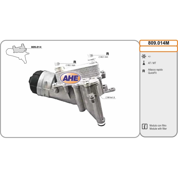 809014M  Modulo Oilc. ALFA ROMEO Giulietta / FIAT 500L / Br