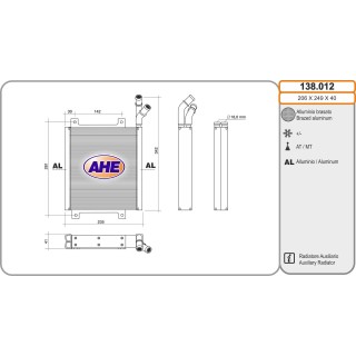 138012  Rad. Ausiliario JAGUAR XF/XFR/XJ/XJR 2.0/2.2D/2.7D