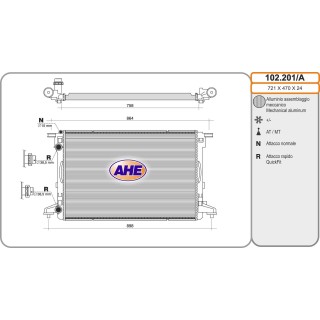 102201/A  AUDI A4 / A5 1.4TFSi - 2.0TFSi - 2.0TDi    +/-AC
