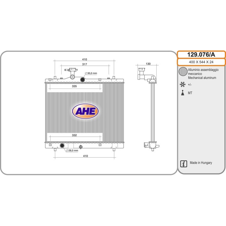 129076/A  SUZUKI Swift IV 1.2/1.6 +/-AC 10.10- (made in Hung