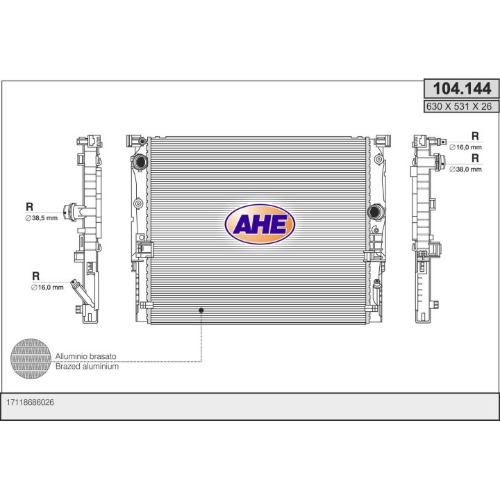 104144  BMW G11 / G12 / G30 / G31 / G32 520 - 530 - 540 - TUBO A DERECHA
