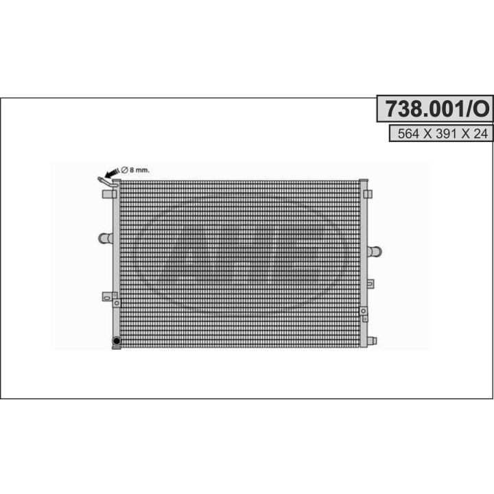 738001/O Rad. Int. JAGUAR S-Type/Vanden Plas/XJR/XJ8/Super V8 4.2 11.01-03.09