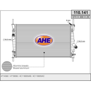110141  RAD FORD Transit VI 2.0-2.0 TDCi    M/AT   +/- AC