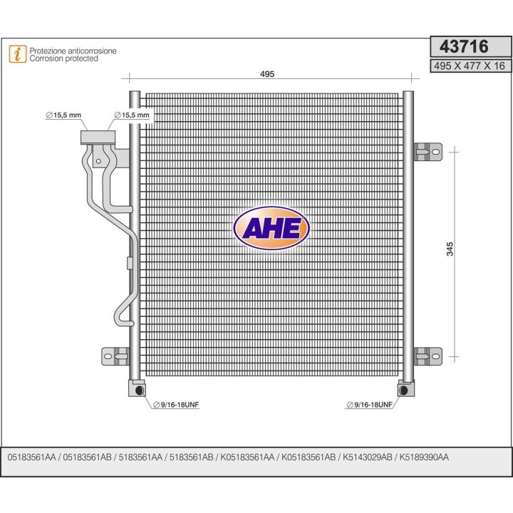 43716  COND JEEP CHEROKEE/LIBERTY 2.5CRD/2