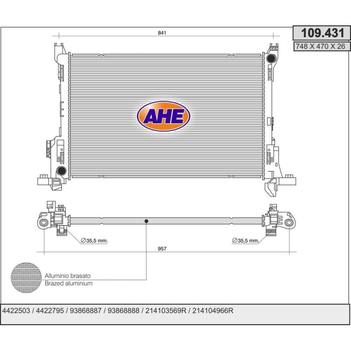 109431/O  FIAT Talento 1.6 D / OPEL Vivaro 1.6 CDTi / RENAUL