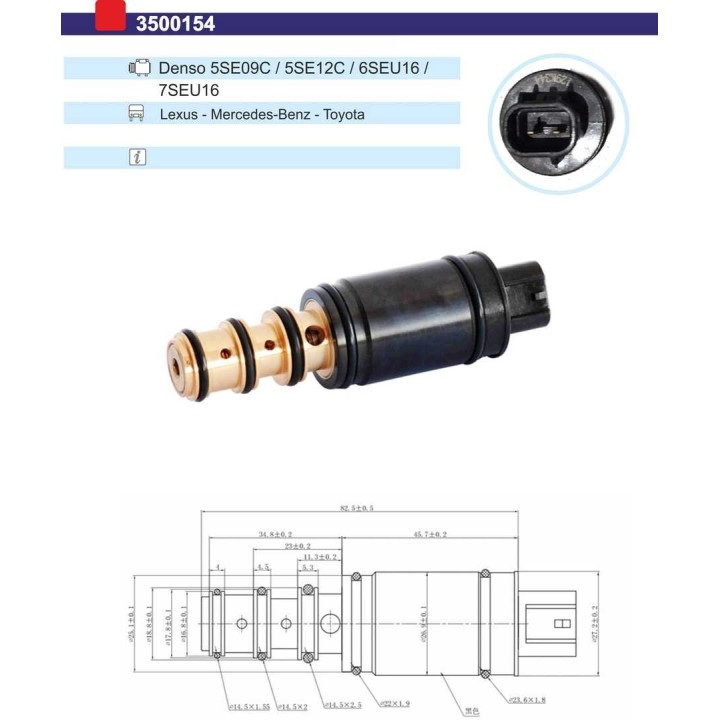 3500154  VALVULA CONTROL COMP DENSO
