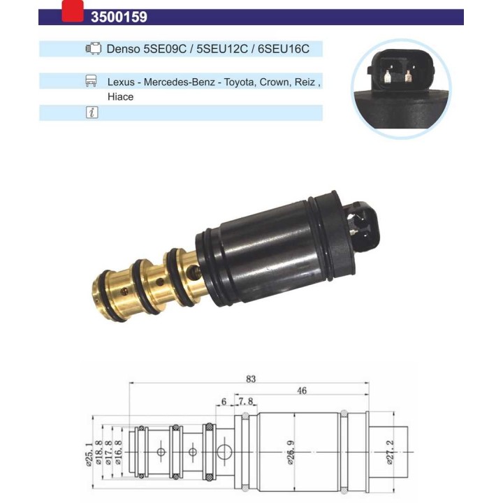 3500159  VALVULA CONTROL COMP DENSO
