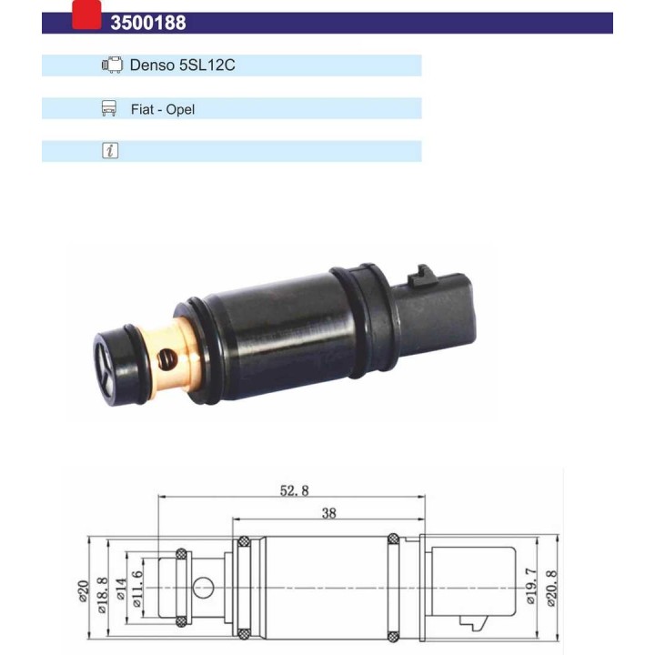 3500188  VALVULA CONTROL COMP DENSO