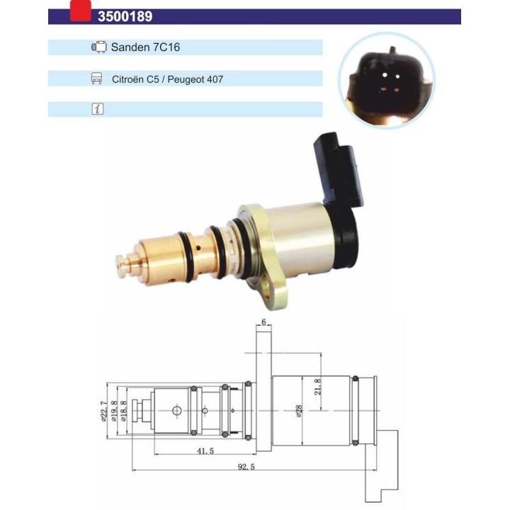 3500189  VALVULA CONTROL COMP SANDEN