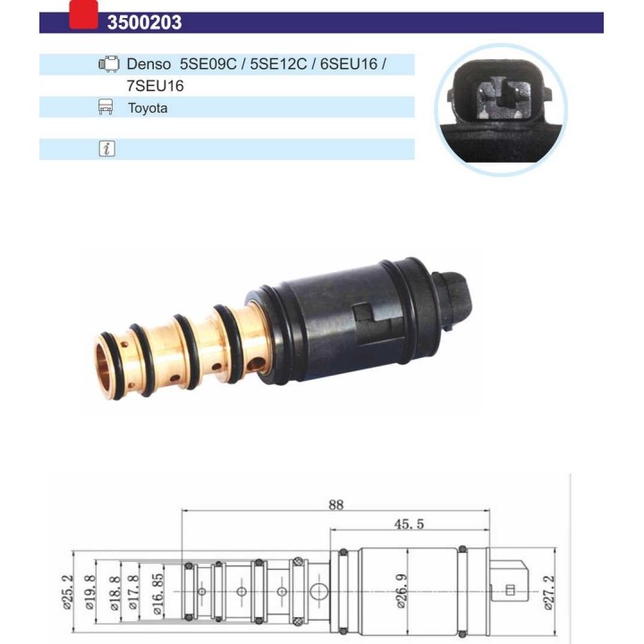 3500203  VALVULA CONTROL COMP DENSO
