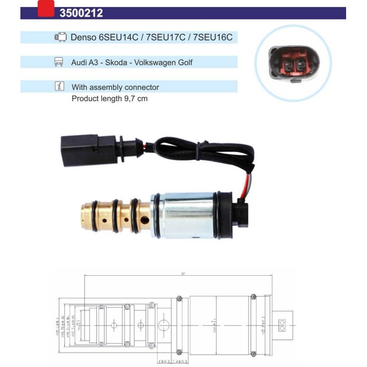 3500212  VALVULA CONTROL COMP DENSO