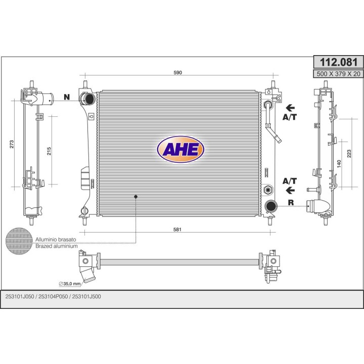 112081  HYUNDAI i20/KIA Venga 1.2/1.4/1.6 +/-AC  AT