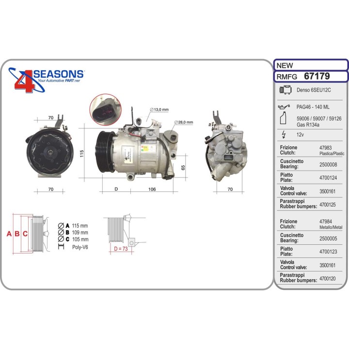 67179  COMPRESOR  VAG POLO FABIA 00-