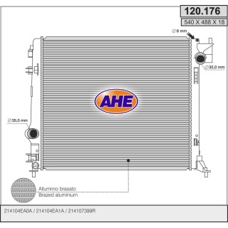 120176  RAD NISSAN Qashqai 1.5Dci AC 02.14-
