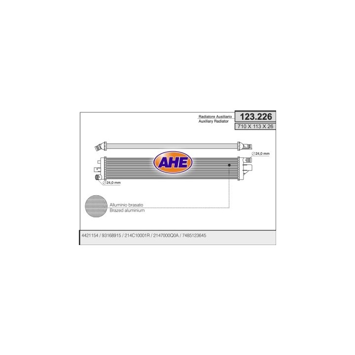 123226  Rad. Ausiliario NISSAN/OPEL/RENAULT NV400/Movano B