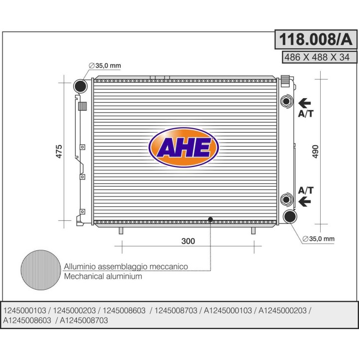 118008/A  MERCEDES W124 200E M/AT AC