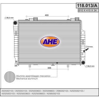 118013/A  MERCEDES W202 C 180-200-220- 230-240-280