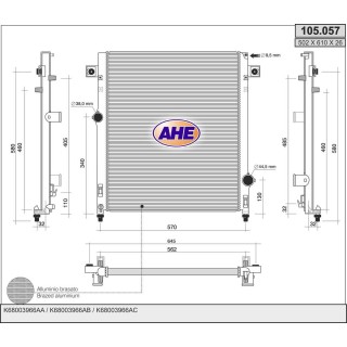 105057  RAD JEEP Cherokee IV 2.8CRDi +/-AC 08-