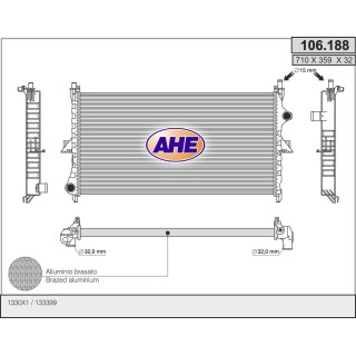 106188  RAD CITROEN/PEUGEOT C5/C6/407/508 2.2HDi/3.0HDi 04