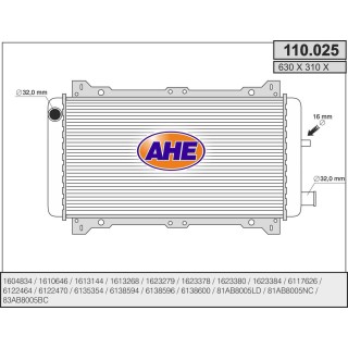 110025  RAD FORD Escort III 1.6D 84-86