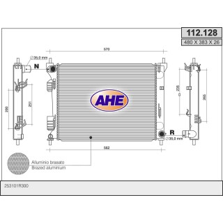 112128  RAD HYUNDAI Accent/i20/Verna/Rio III 1.1CRDi  09-