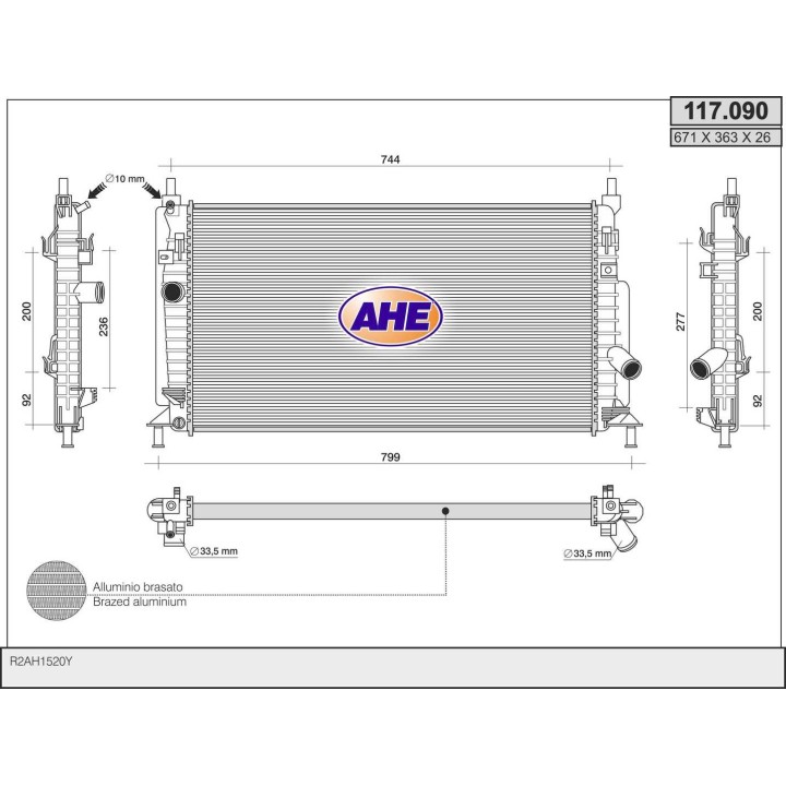 117090  RAD MAZDA 3 (BL) 2.2CD +/-AC   09-