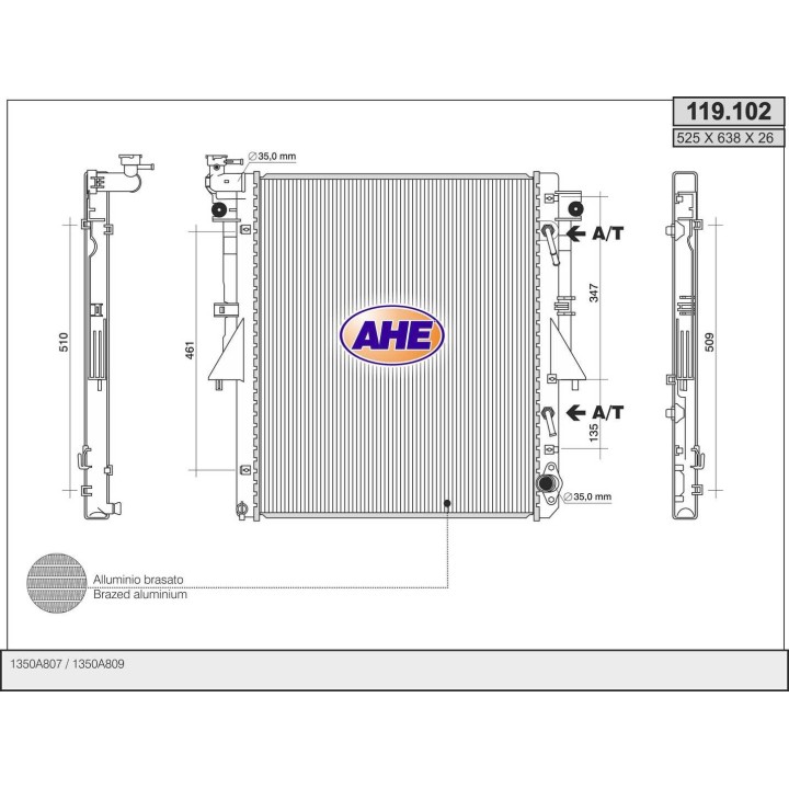 119102  RAD MITSUBISHI L200 +/-AC M/ AUTOMATICO  15-