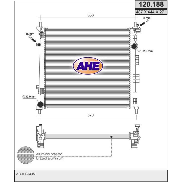 120188 **  SUSTITUIDO POR 120192  ** RAD NISSAN NV 200 (M20_) 